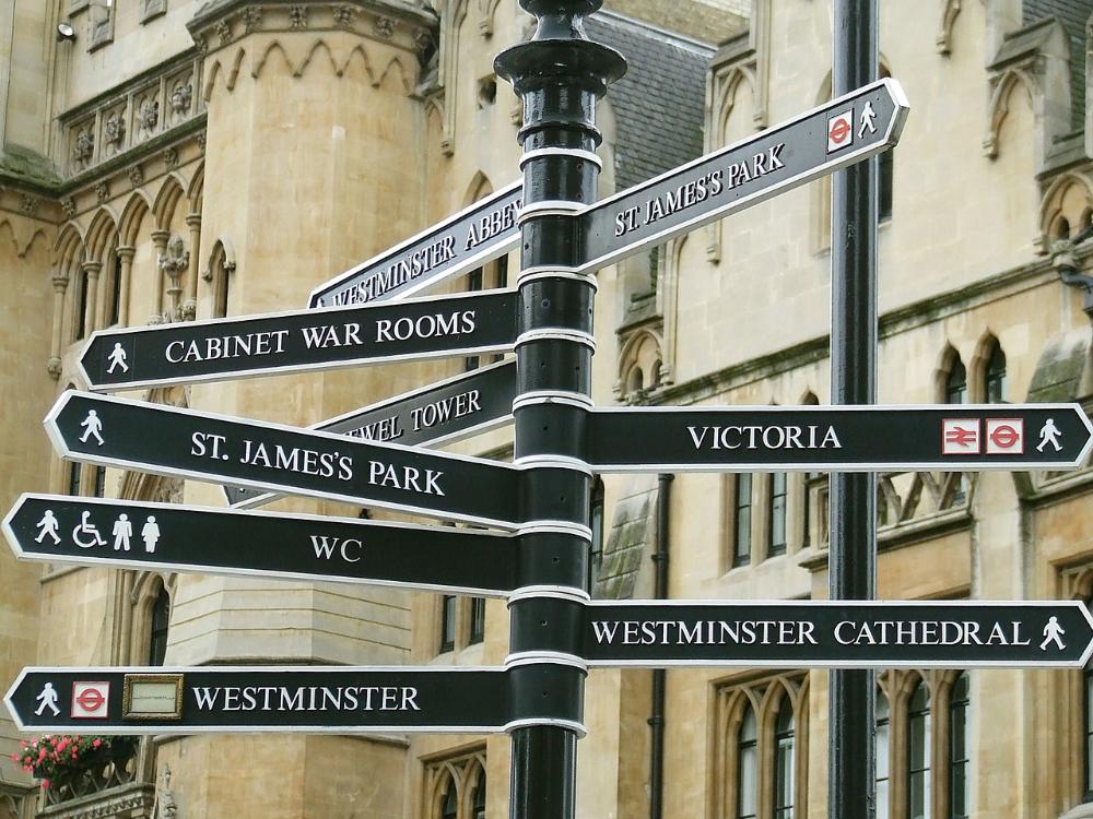 London signpost